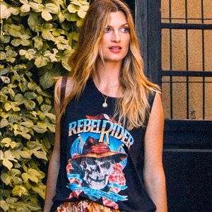 SPELL & THE GYPSY COLLECTIVE  Rebel Rider Organic Tank charcoal size medium